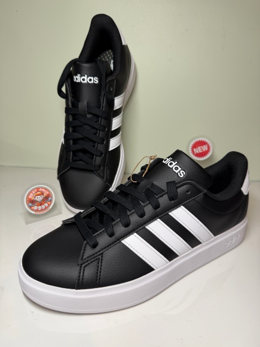 adidas - Size 10 - Men’s Grand Court 2.0 Black Shoes - GW9196 - New